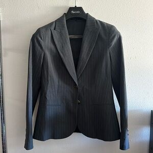 Grey striped theory blazer size 8
